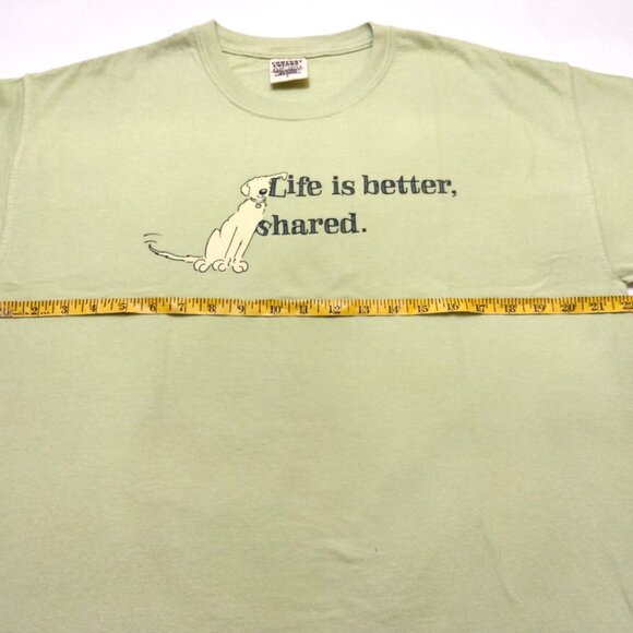 LARGE Life is Better, Shared - Classic Unisex Crewneck Short Sleeve Tee NEW - Picture 4 of 6